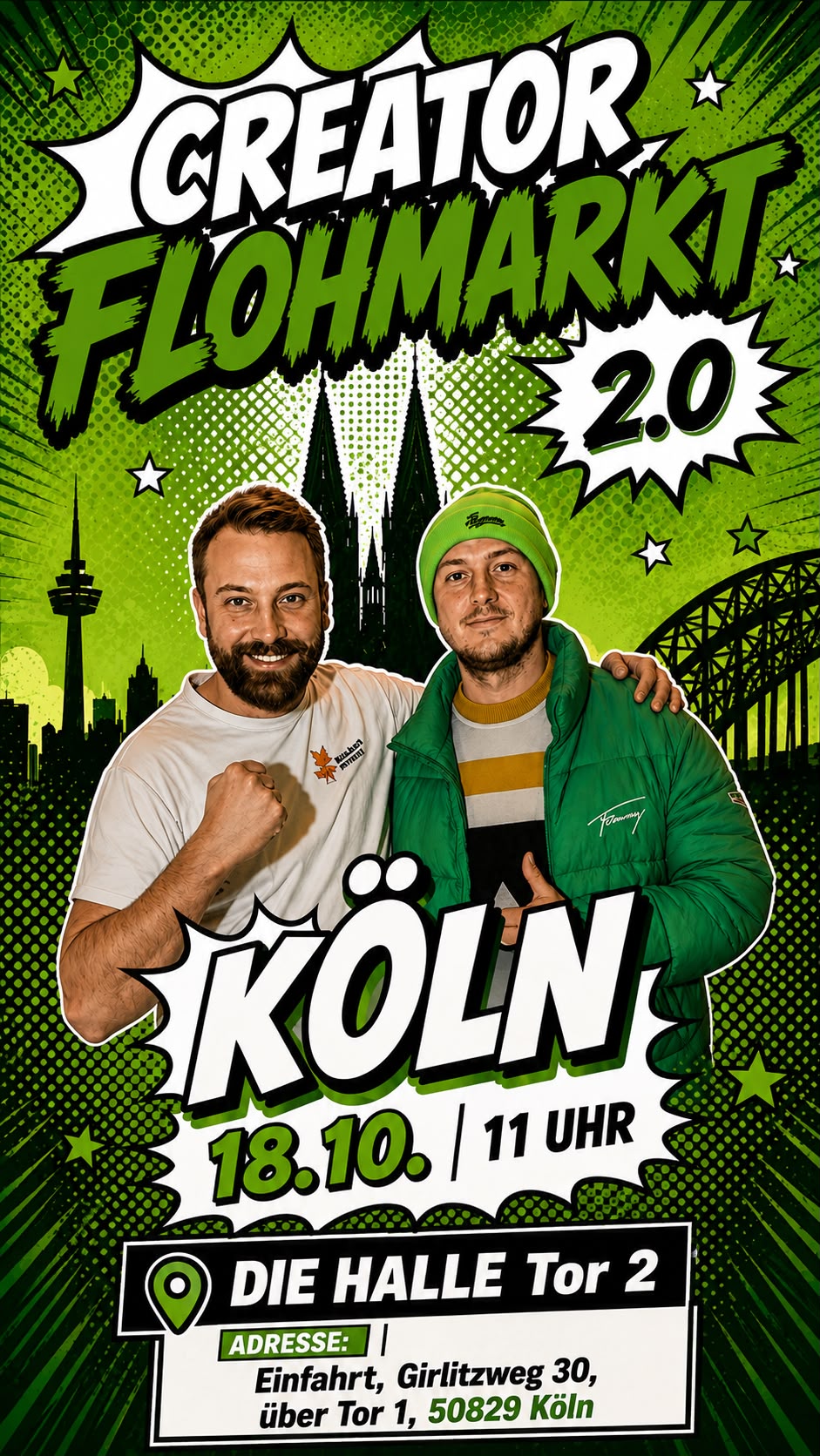 Poster zum Creator Flohmarkt 2.0 in Köln
